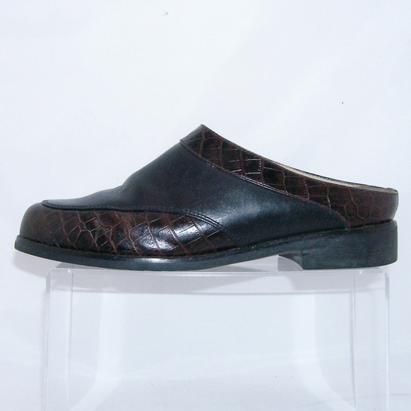 Ariat leather reptile print clog black brown 7.5B - Picture 5 of 11